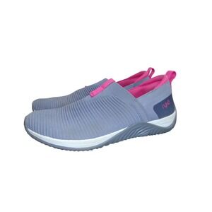 Ryka Women's Grey Pink Slip On Athletic Sneakers Shoes Comfort Lightweight